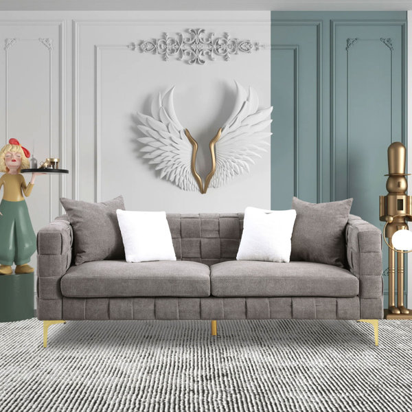 Everly Quinn 85'' Velvet Reclining Sofa Wayfair Canada